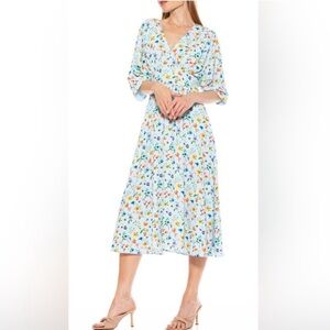 “ALEXIA ADMOR” August Floral V-Neck Midi Dress